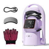 HTVRONT Auto Hat Press Machine - Hat Heat Press Machine with Precise Temp&Timer Control, Hat Heat Press Machine for Caps with 2 Platens, Compatible with DTF Film, Embroidery, Sublimation (Purple) HTVRONT