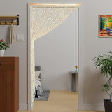 Transcosy Bamboo Beaded Curtain for Doorways Handmade Door Beads Boho Beaded Room Doorway Curtain Natural Wood Divider for Closet Entrance Window Decor (Nature, 90×190cm/35×75in) Transcosy