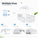 Peaktop Outdoor 10x20ft Party Tent Mesh Window Outdoor Gazebo Event Shelter Wedding Canopy Tent Mesh Side with Window Cover PEAKTOP OUTDOOR