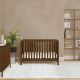 Carter's by Davinci Colby 4-in-1 Low-Profile Convertible Crib in Walnut, Greenguard Gold Certified