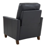 Comfort Pointe Penny Midnight Blue Faux Leather Modern Push Back Recliner Comfort Pointe
