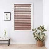 Achim Home Furnishing Cordless GII Luna 2" Slat Mahogany Venetian Window Blinds 43" W x 64" L PowerSellerUSA