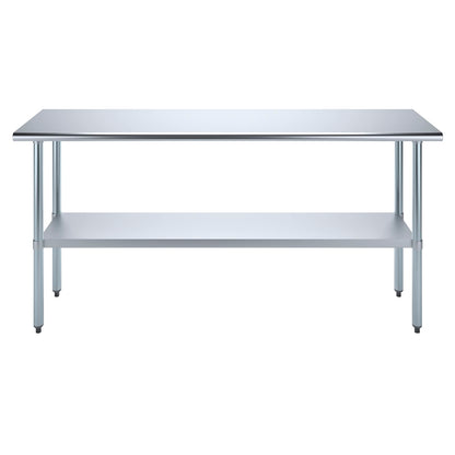 AmGood 18" X 72" Stainless Steel Work Table | Metal Kitchen Food Prep Table | NSF - WoodArtSupply