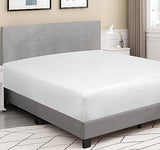 ROYALE LINENS 300 Thread Count 100% Long Staple Combed Cotton Fitted Sheet Twin - Super Soft Deep Pocket Bottom Sheet - Fitted Sheets Only - Elastic Sheets (Twin, White) ROYALE LINENS