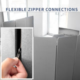 VIVO Freestanding 72 x 66 inch Privacy Panel, Cubicle Divider, Acoustic Wall Partition, x3 24 inch Panels, Gray, PP-3-T072G VIVO