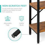 Best Choice Products Large Console Table, 3-Tier 55in Rustic, Industrial Sofa Table Storage for Living Room, Entryway, Foyer, Hallway w/EVA Non-Scratch Feet, Steel Frame - Brown Best Choice Products