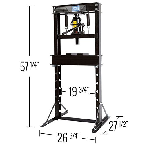 Black Widow BD-PRESS-20H 20 Ton Hydraulic Shop Press - WoodArtSupply