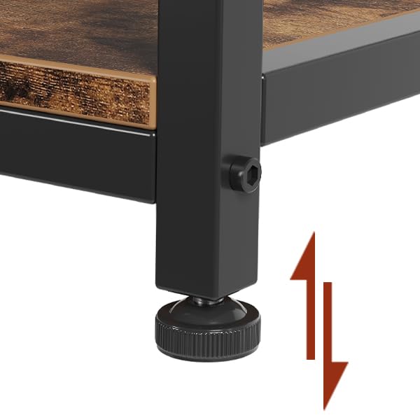 ChicHabitat Bookshelf 9 Tier Tall Wooden Bookcase Shelf Furniture, Standing Book Storage for Bedroom, Living Room and Home Office, Rustic Brown ChicHabitat