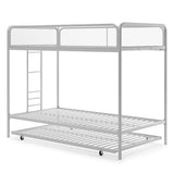 DHP Isaiah Triple Twin Metal Bunk Bed, Off White DHP