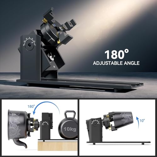 SCULPFUN RA Pro Max 4 in 1 Rotary Roller, Rotary Chuck for S9 S30 Ultra SF-A9 Series Laser Engraver, Multi-Function Y-axis Roller Engraving Module for Laser Engraving Irregular Round Objects SCULPFUN