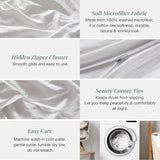 3 Side Zipper Duvet Cover Set Queen Size - Unique Design Microfiber Duvet Cover Set with 3 Sided Zipper Closure, 3 PCS Queen Size Duvet Cover (90"x90") & 2 Pillow Cases(20"x30"), Taupe PURE ECO
