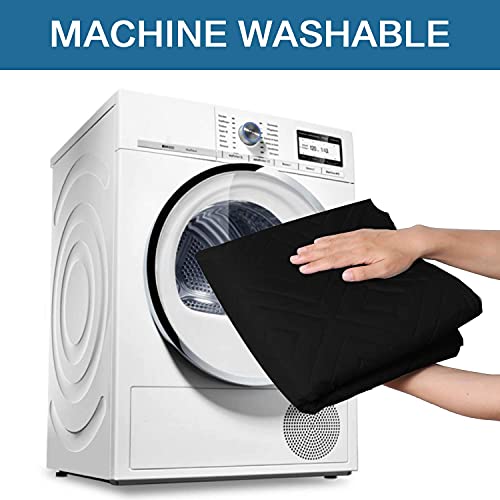 H.VERSAILTEX Futon Cover Reversible Sofa Slipcover Furniture Protector Water Resistant 2 Inch Wide Elastic Straps Sofa Bed Pets Kids Dog Cat Fit Sitting Width Up to 70"(Futon, Black/Grey) H.VERSAILTEX