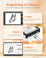 ACMER S1 2500mW Laser Engraver, Portable Cutter & Engraving Machine for Beginners, 130×130mm Working Area, 0.04mm Laser Spot, Safe DIY Construction, Education STEM, Creative Art Projects ACMER