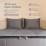 Beddy's All in One Bed in a Bag Zipper Bedding Set, Bottom Sheet, Cuddle Blanket, Comforter, Pillowcase(s) & Sham(s), Minky Interior Sheets with Comforter, Zip Bedding for Dorms, Bunks, Kids & Adults Beddy's