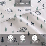 Eddie Bauer - Full Sheets, Cotton Percale Bedding Set, Crisp & Cool Home Decor, Dorm Room Essentials (Campout Dark Blue, Full) Eddie Bauer