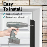 FCSOTSPS Garage Door Seal Top and Sides, 34.4FT Soft and Hard Composite Rubber Black Garage Door Weather Stripping Replacement, Universal Weatherproofing Garage Door Side Seal Strip FCSOTSPS