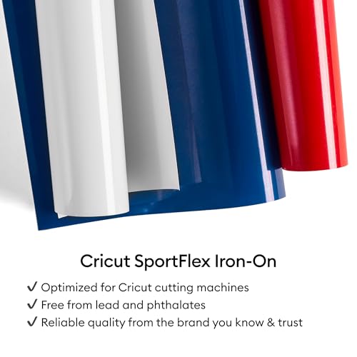 Cricut® SportFlex Iron-On, Black (5 ft) - HTV Heat Transfer Vinyl for Sportswear Cricut