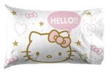 Jay Franco Sheet Set with Fitted, Flat Sheets & Pillow Cover - Ultra-Soft Bedding with Pillowcase for Room Decor, Pink - Hello Kitty, 4 Piece Full Jay Franco