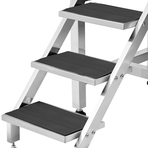 VEVOR 38" Pet Dog Bathing Station w/Ramp, Professional Stainless Steel Dog Grooming Tub w/Storage Drawer, Floor Grate, Faucet, Dog Bathtub for Large,Medium,Small Pets, Washing Sink for Home(Left) VEVOR