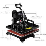 Heat Press, 8 in 1 Heat Press Machine 29x38cm/12x15 inch, 360° Swing Away Digital T Shirt Pressing Machine, Multifunction Heat Transfer Sublimation Combo for T Shirts Mugs Hat Plate Cap WoodArtSupply