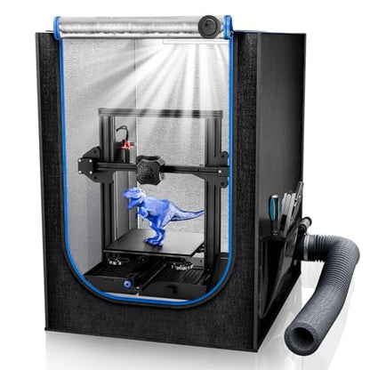 3D Printer Enclosure with Ventilation Kit, LED Light,Thermo-hygrometer,Fan Fume Extraction Kit,Dustproof Tent Constant Temperature Protective Cover For Creality Ender 3/Ender 3 Pro/Ender 3V2/ - WoodArtSupply