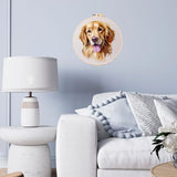 DIY Cross Stitch Kits Golden Retriever Easy for Beginners with Hoop 11CT Needlepoint Embroidery Counted Stamped Cross Stitch Set Craft Wall Decor 20x20cm(1)