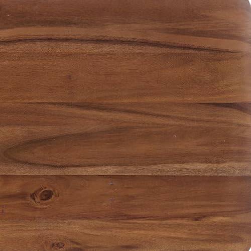Alaterre Furniture Calais Living Room Collection – 48 Inch Solid Wood Entryway Table with Woven Storage Shelf – Mid Century Modern 2-Tier Sofa Table for Living Room, Hallway, or Foyer (Warm Chestnut) Alaterre Furniture