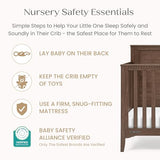 Delta Children Kendall 6-in1 Convertible Crib - Converts from Baby Crib to Toddler Bed, Daybed, Sofa Bed and Full-Size Bed with and Without Footboard, Fits Full-Size Crib Mattress, Teak Brown
