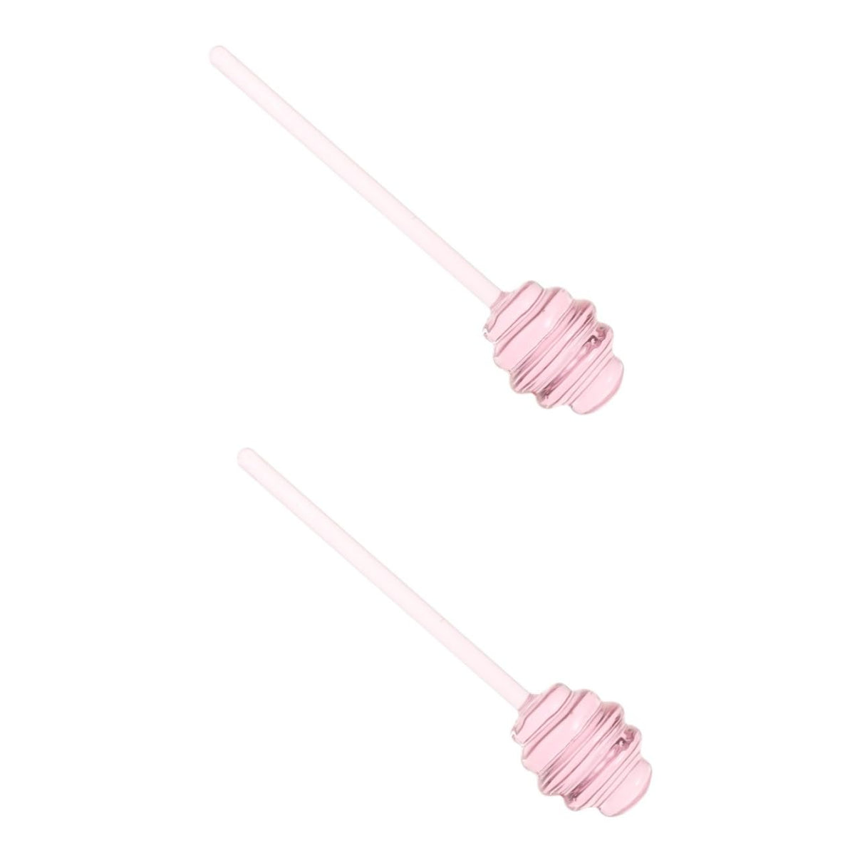 VINTORKY 2pcs Honey Stirrer Syrup Dispenser Honey Spoons for Beverage Stirrer Honey Stirring Spoon Sauce Grill Basting Mop Grilling Honey Dispenser Stick Mini Honey Pot Pink Glass re-usable VINTORKY
