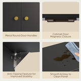 Bestier Floating Shelves for Wall, Bathroom Wall Cabinet with 2 Door and Towel Rack, Wall Shelves for Kitchen, Bedroom, Living Room, Bathroom, Office, Classic Black Bestier