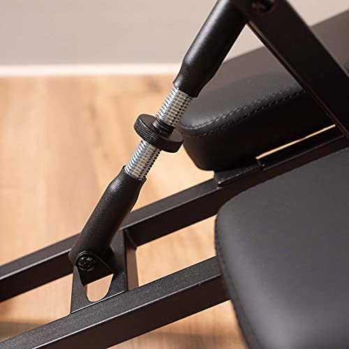 VIVO Kids' Kneeling Chair with 28 x 16 Inch Desk, Young Student Height Adjustable Posture Stool with Tilting Table for Home Study, Max 110 lbs, Black Cushions, Dark Wood Desktop, DESK-KN02D VIVO