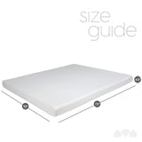Milliard 4.5 Inch Memory Foam Replacement Mattress with Breathable, Waterproof and Washable Cover for Full Size Sleeper Sofa and Couch Beds (Sofa Not Included) - Full Milliard