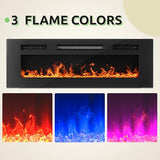 YITAHOME 36" Electric Fireplace Inserts, Fireplace Heaters for Indoor Use, Recessed or Wall Mounted, Remote Control with Timer, Adjustable Temperature, Adjustable Flame Color and Brightness, Crystals YITAHOME