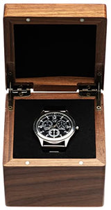 COSISO Single Walnut Wooden Watch Gift Box Watch Storage Travel Case Organizer for Men and Women Wristwatch Display Box Holder COSISO