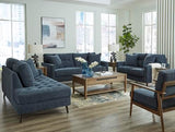 Signature Design by Ashley Bixler Classic Tufted Loveseat with Removable Cushions, Blue Signature Design by Ashley