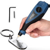 Engraver Pen, 25W 6 Speed Engraving Pen for Metal, Wood, Glass and Plastic, Handheld Engraving Etching Tool with Tungsten Carbide Steel Bit and Hex Key faxhool