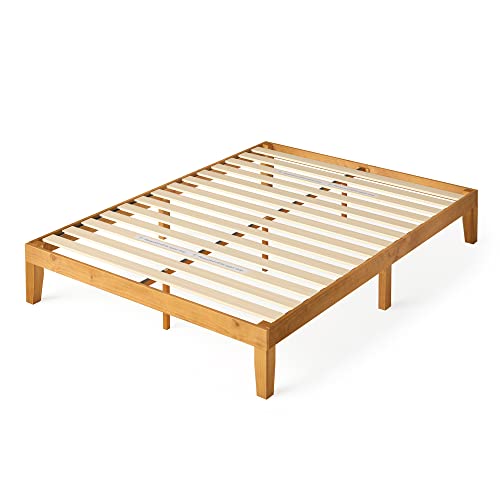 ZINUS Alexia Solid Wood Platform Bed Frame with Rustic Pine Finish - No Box Spring Required, Easy Assembly, Queen Size - WoodArtSupply