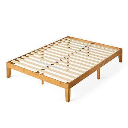 ZINUS Alexia Solid Wood Platform Bed Frame with Rustic Pine Finish - No Box Spring Required, Easy Assembly, Queen Size - WoodArtSupply