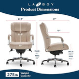 La-Z-Boy Sutherland Ergonomic Fabric Swivel Computer and Desk Chair, Cream (CHR10048D) La-Z-Boy