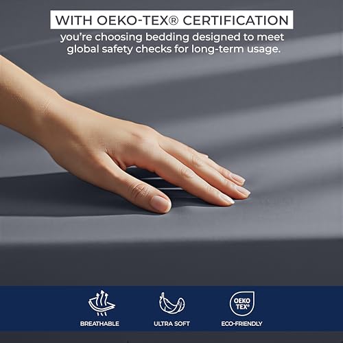 Utopia Bedding Extra Deep Pocket Twin XL Fitted Sheet, Fits up to 21 Inch Mattress - Hotel Luxury, Soft, Breathable and Comfy - Shrinkage and Fade Resistant - Easy Care (Grey) Utopia Bedding
