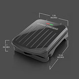 George Foreman 2-Serving Classic Plate Electric Indoor Grill and Panini Press, Black, GRS040B George Foreman
