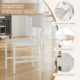 VECELO Dining Table Set for 4 with Chairs, 5-Piece Kitchen Table and Upholstered Padded Chairs Set for Small Space, Dining Room, Apartment, Natural Oak VECELO