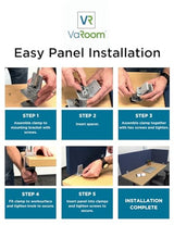 Desk Divider; Sound Absorbing Panel and Sound Proof Dividers - Privacy Shields for Student Desks and Desk Privacy Panels. Cubicle Wall, Desk Divider for Students and Office (Dark Blue, 29" W x 18”H) VaRoom