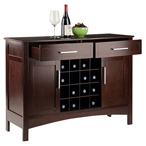 Winsome Gordon Cabinet Buffet, Walnut - WoodArtSupply