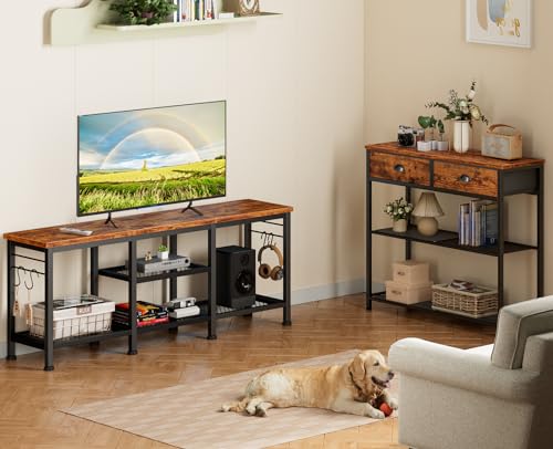 Deals Furologee TV Stand 55-65in TV, Industrial Entertainment Center ((125.00+VALUE))