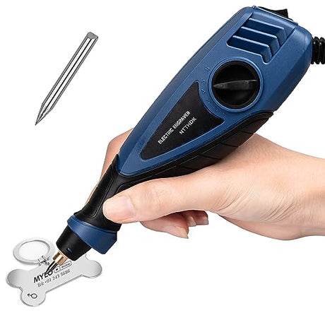 25W Engraving Pen, 6 Speed Power Engraving Tool, Handheld Engraver Pen with Tungsten Carbide Steel Bits for Wood Metal Glass Professional Etching Tool YEYETUO