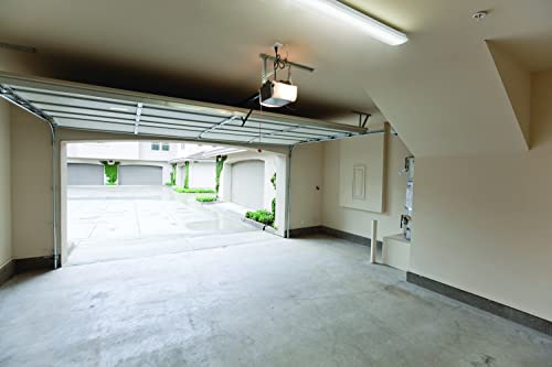 Lithonia Lighting FMLWL 48 840 Low-Profile LED Flush Mount Ceiling Light, Wraparound Lighting Fixture for Kitchen, Laundry Room, Garage, and More, 4-Foot, 4000K Cool White Lithonia Lighting