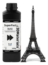 SuperFast 4K 3D Printer Resin Water Washable, 50um Print in 0.6 sec, Made in Korea by 3DMaterials (1000g, Black) 3DMaterials