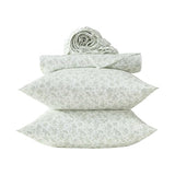 Laura Ashley – Twin Sheet Set, Ultra-Soft Bed Sheets with a Naturally Silky Smooth Cotton Sateen, Deep Pockets, Floral Bedding with Matching Fitted Sheet & Pillowcase (Floral Toile Green) Laura Ashley