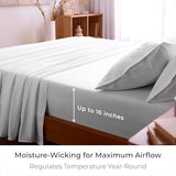 Mellanni Full Sheets Set - 4 PC Iconic Collection Bedding - Hotel Luxury, Extra Soft, Cooling Bed Sheets - Wrinkle, Fade, Stain Resistant (Full, White) Mellanni